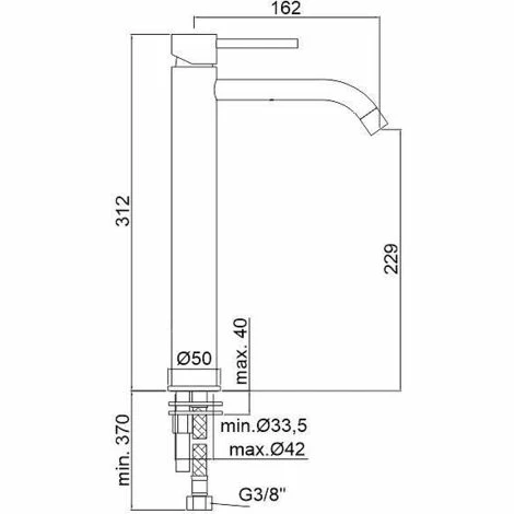 Paffoni Mitigeur De Lavabo Haut Sans Tirette Ni Vidage (LIG081CR) 4 Paffoni Mitigeur De Lavabo Haut Sans Tirette Ni Vidage (LIG081CR) – Image 2