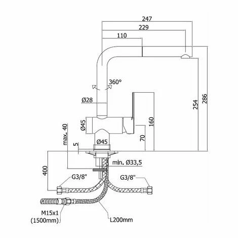 Robinet Douchette Noir Mat Paffoni JUNE - Noir 4 Robinet Douchette Noir Mat Paffoni JUNE - Noir – Image 2