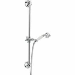 Paffoni Ricordi Set De Douche Vintage Avec Barre De Douche 60cm, Chrome (ZSAL010)