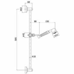 Paffoni Ricordi Set De Douche Vintage Avec Barre De Douche 60cm, Chrome (ZSAL010) -HILTI Soldes 34739443 4
