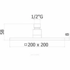 Paffoni Syncro Douche De Tête Carrée 20x20cm, 1 Jet, Noir Mat (ZSOF075NO) -HILTI Soldes 34739455 5