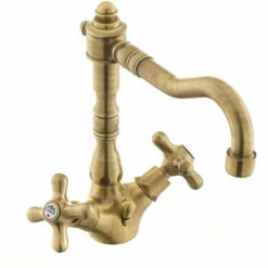 Paffoni Ricordi Mélangeur XL De Lavabo Avec Tirette Et Bonde, Design Vintage, Bronze (IR085BR) -HILTI Soldes 34955322 3