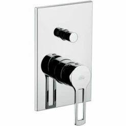 Paffoni Ringo West Set Façade De Douche 2 Sorties + Corps D'encastrement, Chrome (RIN015)