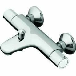 Paffoni Equo Star Mélangeur Bain 1/2 Pouce Et 3/4 Pouce Thermostaté Chrome Brillant - Chrome