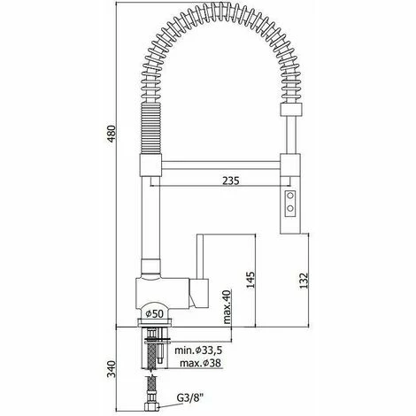 Mélangeur D'évier De Cuisine Pour Bonus D'eau Avec Douchette à 2 Jets Paffoni Stick SK179CR-R6 | Chromé - Chromé 4 Mélangeur D'évier De Cuisine Pour Bonus D'eau Avec Douchette à 2 Jets Paffoni Stick SK179CR-R6 | Chromé - Chromé – Image 2