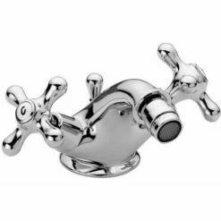 PAFFONIRUBINETTERIA Melangeur Pour Bidet Rétro Paffoni Iris - Viola IRV125 VLV125 | Chromé - Iris - Vidage Automatique 11/4 - Chromé