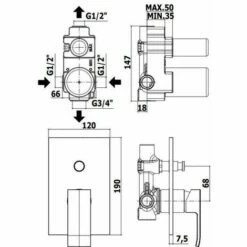 Mitigeur De Douche Encastrable Avec Déviateur Paffoni ELLE EL015CR - EL015CR/M ELLE - 2 Sorties - Plastique ABS 5 Mitigeur De Douche Encastrable Avec Déviateur Paffoni ELLE EL015CR - EL015CR/M ELLE - 2 Sorties - Plastique ABS -HILTI Soldes 5008893 2