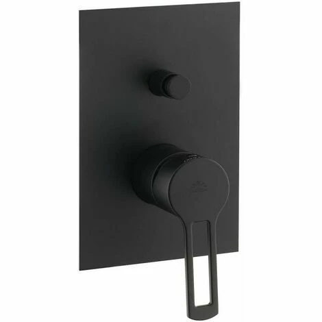 Mitigeur De Douche à Encastrer Avec Inverseur à Plaque En Acier Paffoni Ringo RIN015CR-RIN015NO Noir Mat - RINGO - 2 Sorties - Acier Inoxydable - Noir Mat 3 Mitigeur De Douche à Encastrer Avec Inverseur à Plaque En Acier Paffoni Ringo RIN015CR-RIN015NO Noir Mat - RINGO - 2 Sorties - Acier Inoxydable - Noir Mat