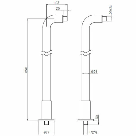 Paffoni Ricordi Mélangeur Pour Baignoire + Douchette 150mm Et Support + Raccordement Au Sol Pour Robinet De Baignoire, 2 Pièces, Chrome 5 Paffoni Ricordi Mélangeur Pour Baignoire + Douchette 150mm Et Support + Raccordement Au Sol Pour Robinet De Baignoire, 2 Pièces, Chrome – Image 3
