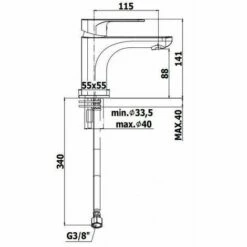 Mélangeur De Lavabo à économie D'énergie Paffoni SLY SY075CR-ES-SY071CR-ES Sans Vidage 9 Mélangeur De Lavabo à économie D'énergie Paffoni SLY SY075CR-ES-SY071CR-ES Sans Vidage -HILTI Soldes 6260387 4